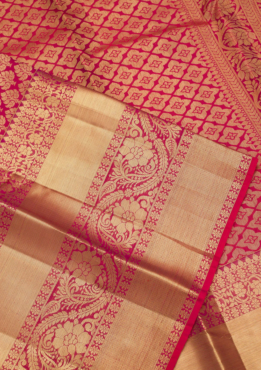 Maroon Silk Jaal Saree With Matching Blouse Piece