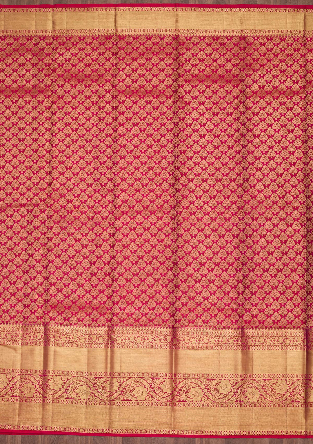Maroon Silk Jaal Saree With Matching Blouse Piece