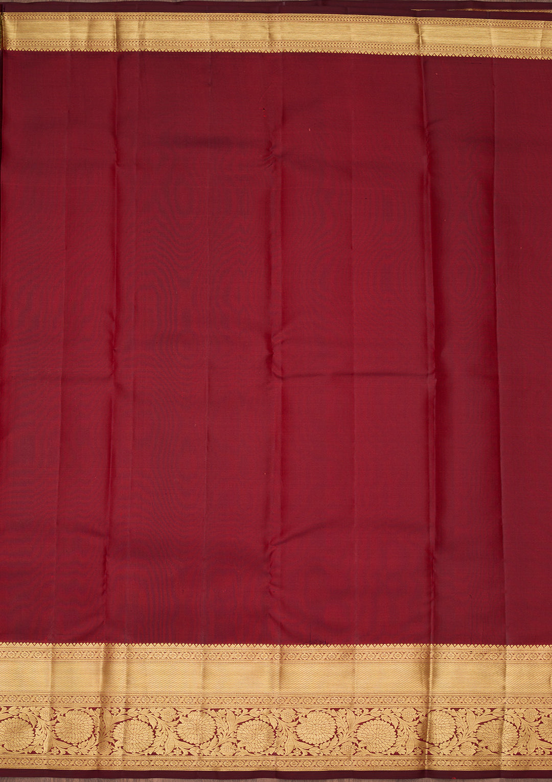 Brown Silk Jaal Zariwork Saree With Matching Blouse Piece