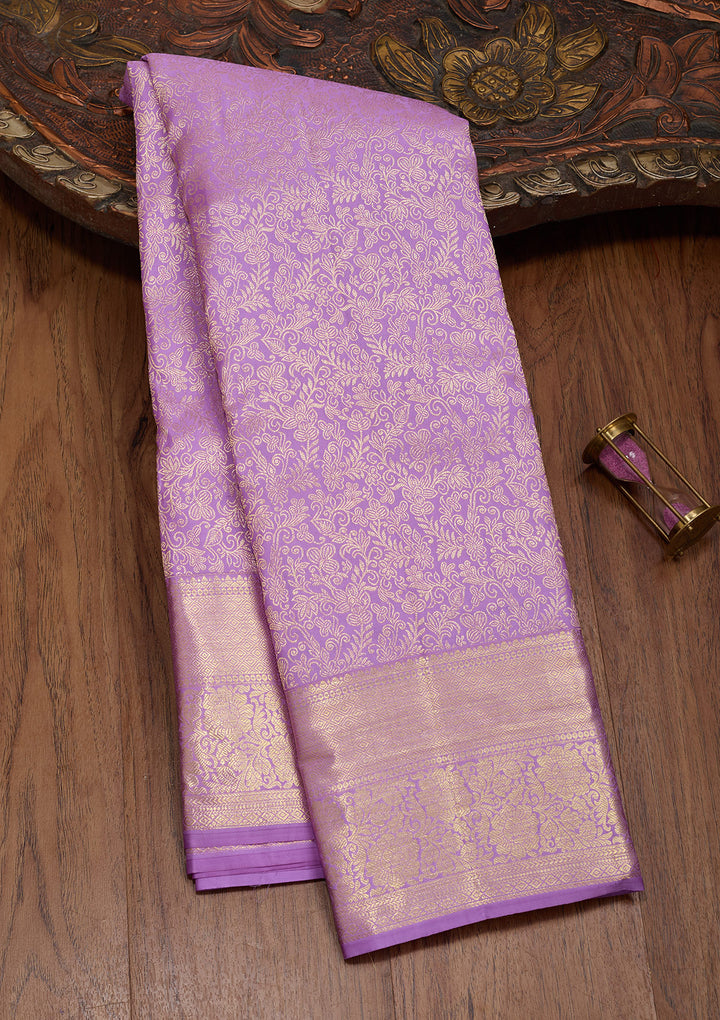Purple Zariwork Pure Silk Saree