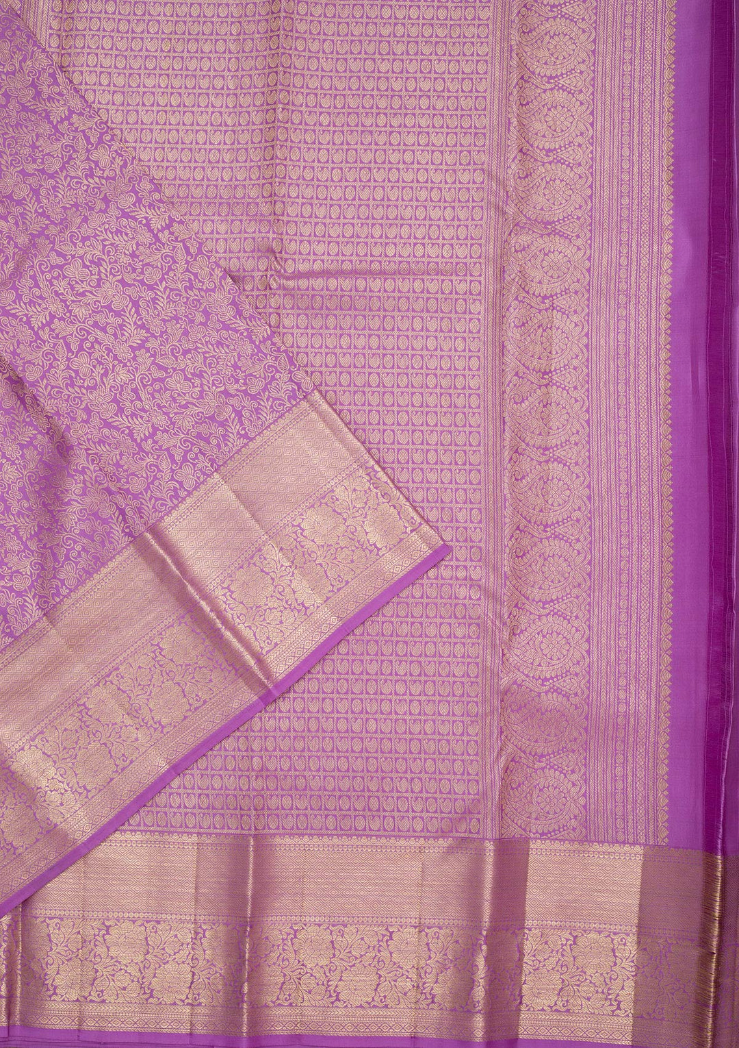 Purple Zariwork Pure Silk Saree