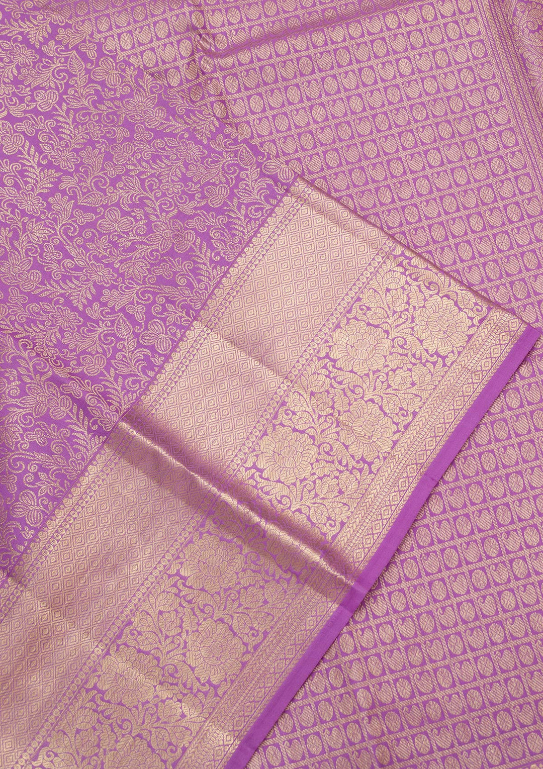 Purple Zariwork Pure Silk Saree