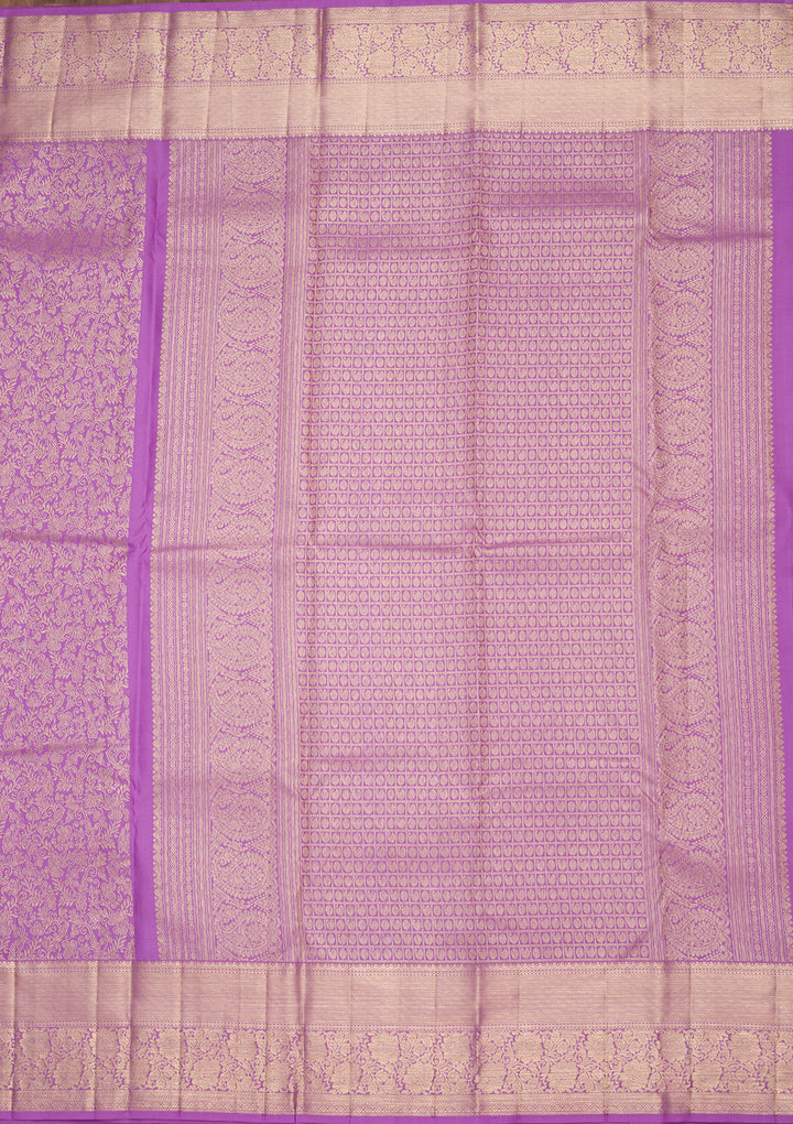 Purple Zariwork Pure Silk Saree