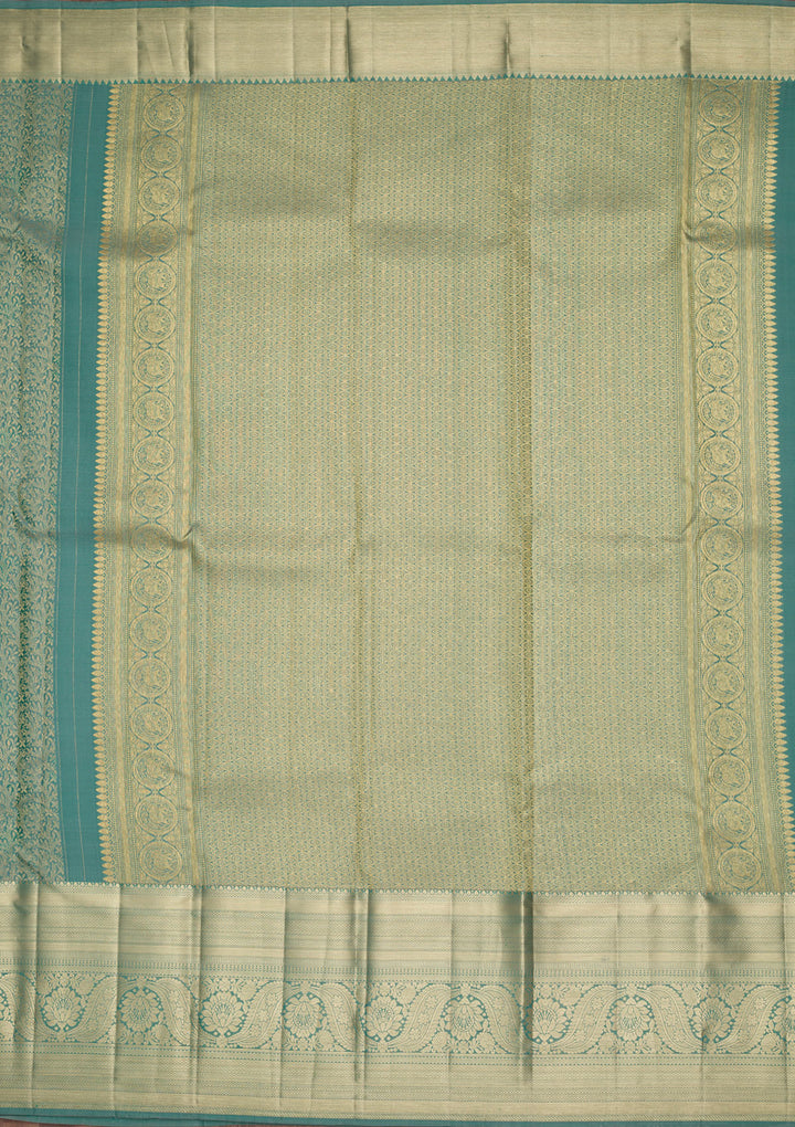 Rama Green Zariwork Pure Silk Saree