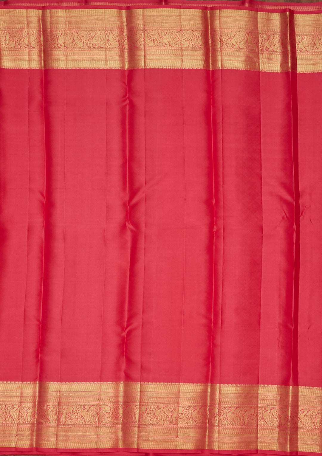 Rani Pink Silk Jaal Zariwork Saree With Matching Blouse Piece