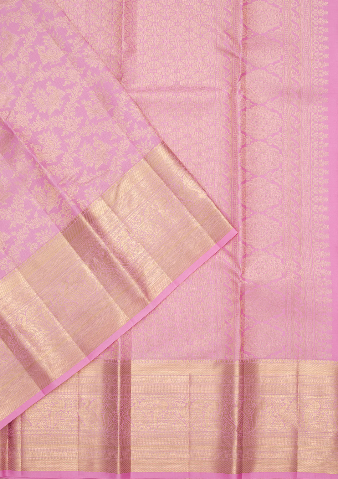 Pink Zariwork Pure Silk Saree