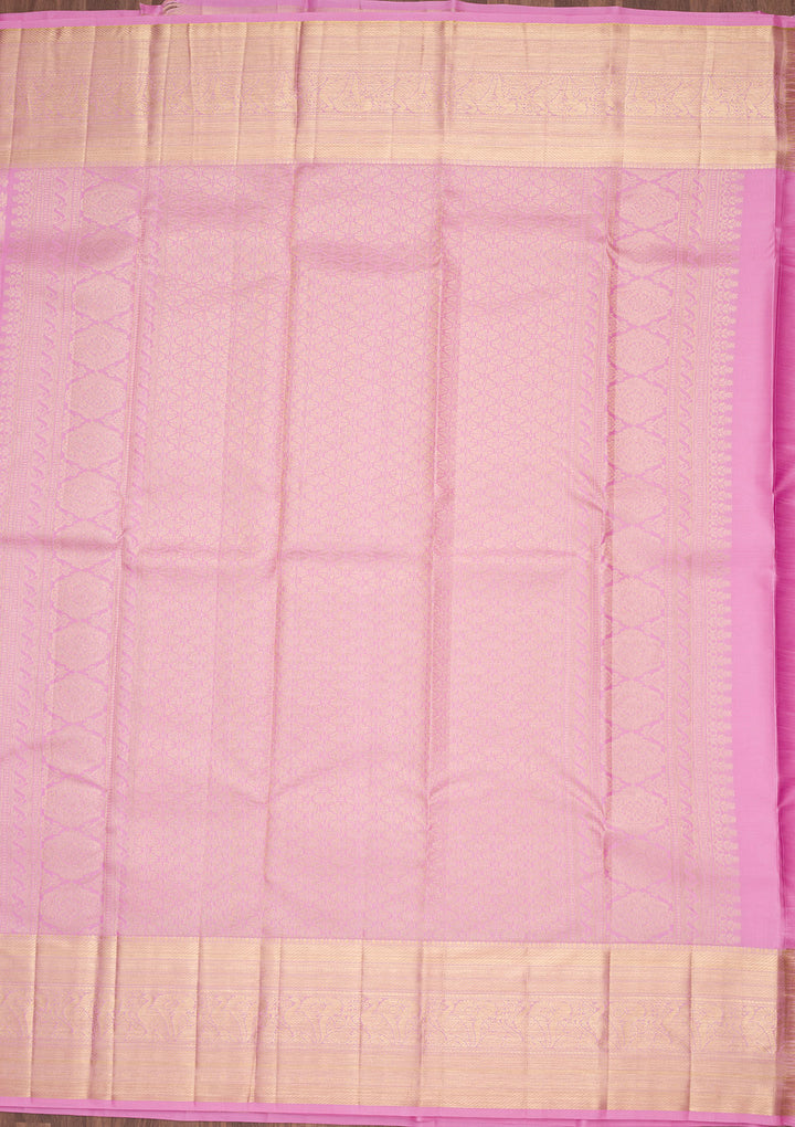 Pink Zariwork Pure Silk Saree