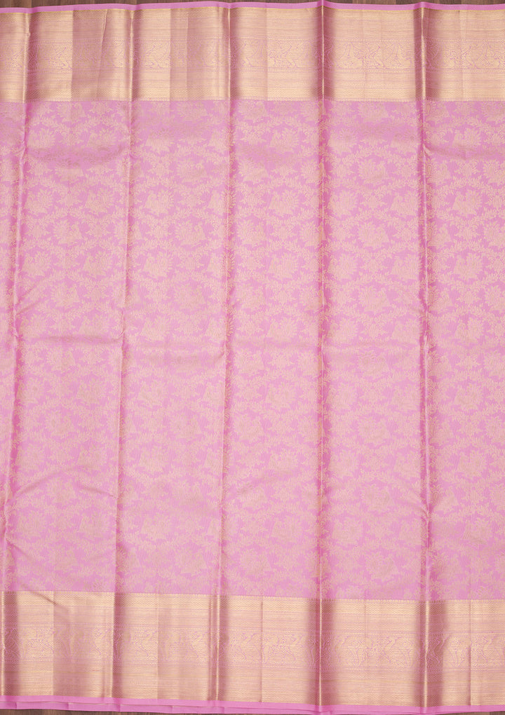 Pink Zariwork Pure Silk Saree