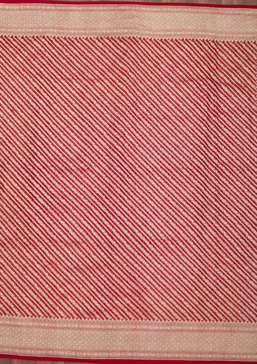 Maroon Zariwork Georgette Silk Saree