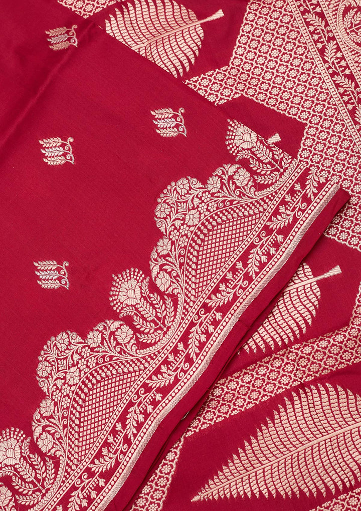 Wine Zariwork (Gold) Silk Silk_Saree