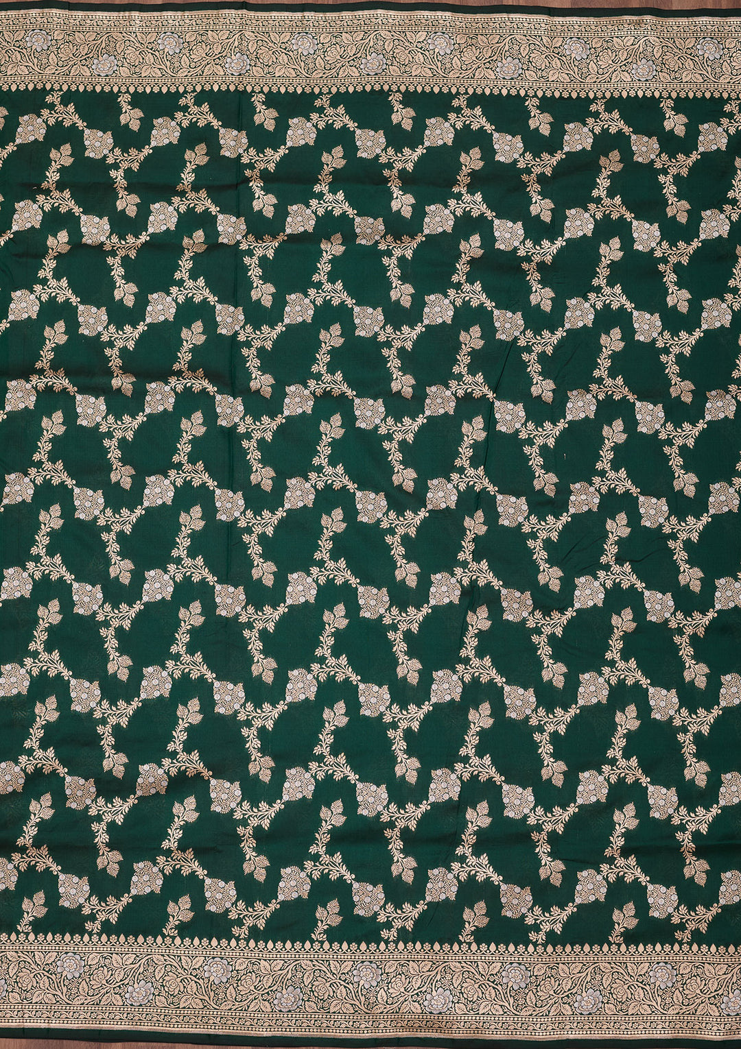 Rama Green Zariwork Pure Silk Saree