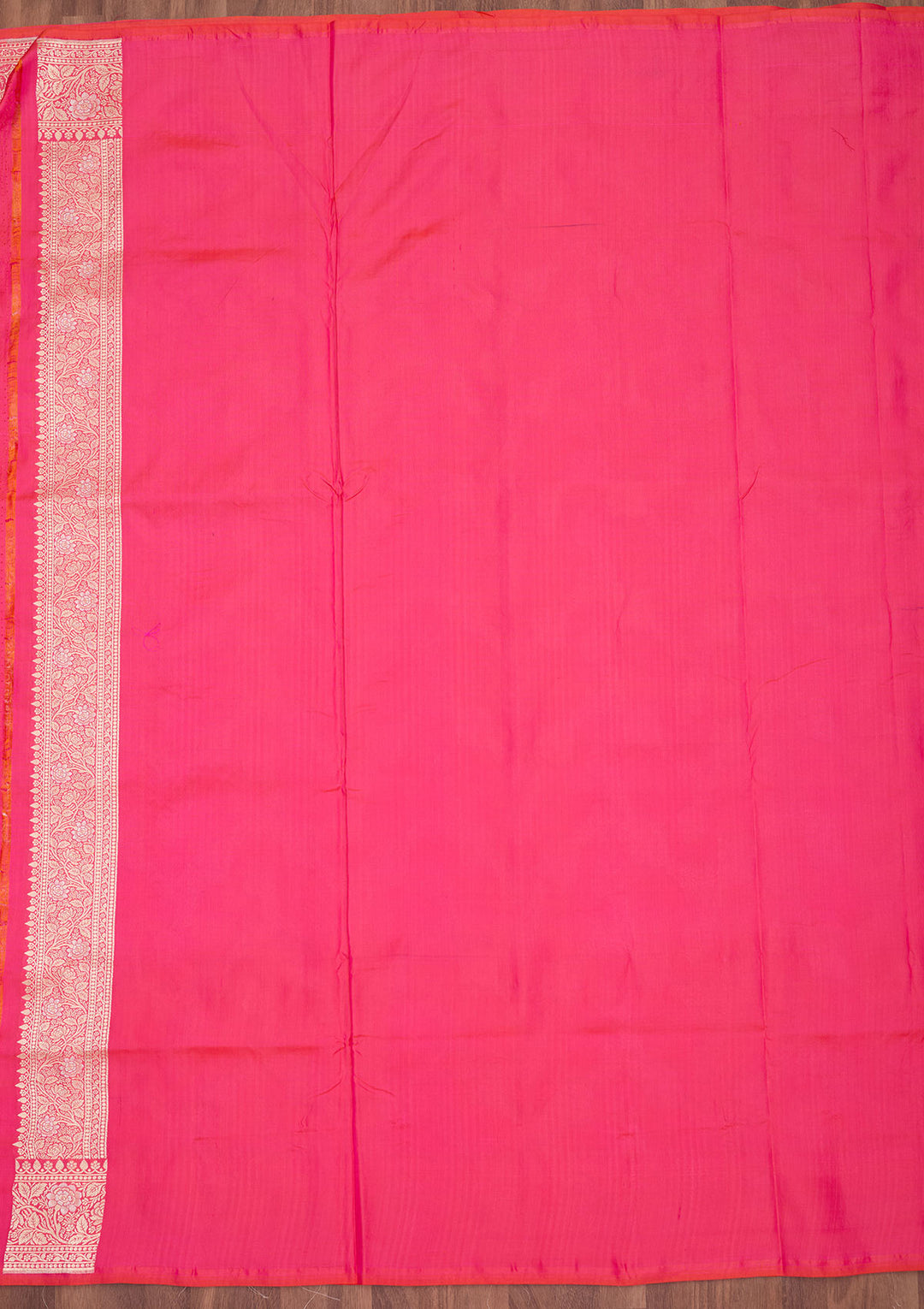 Rani Pink Zariwork Pure Silk Saree
