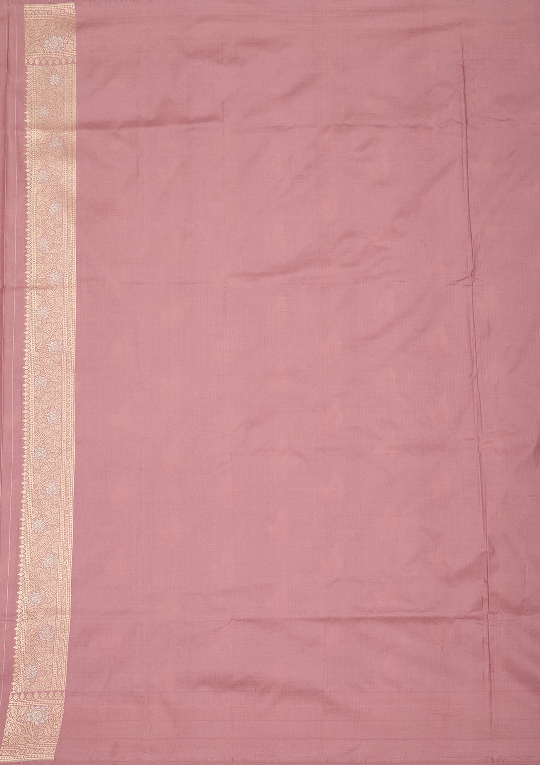 Onion Pink Silk Buti Zariwork Saree With Matching Blouse Piece