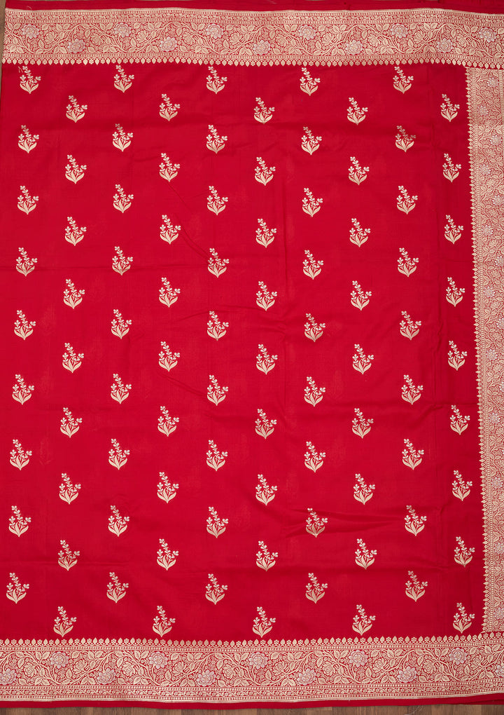 Red Zariwork Pure Silk Saree