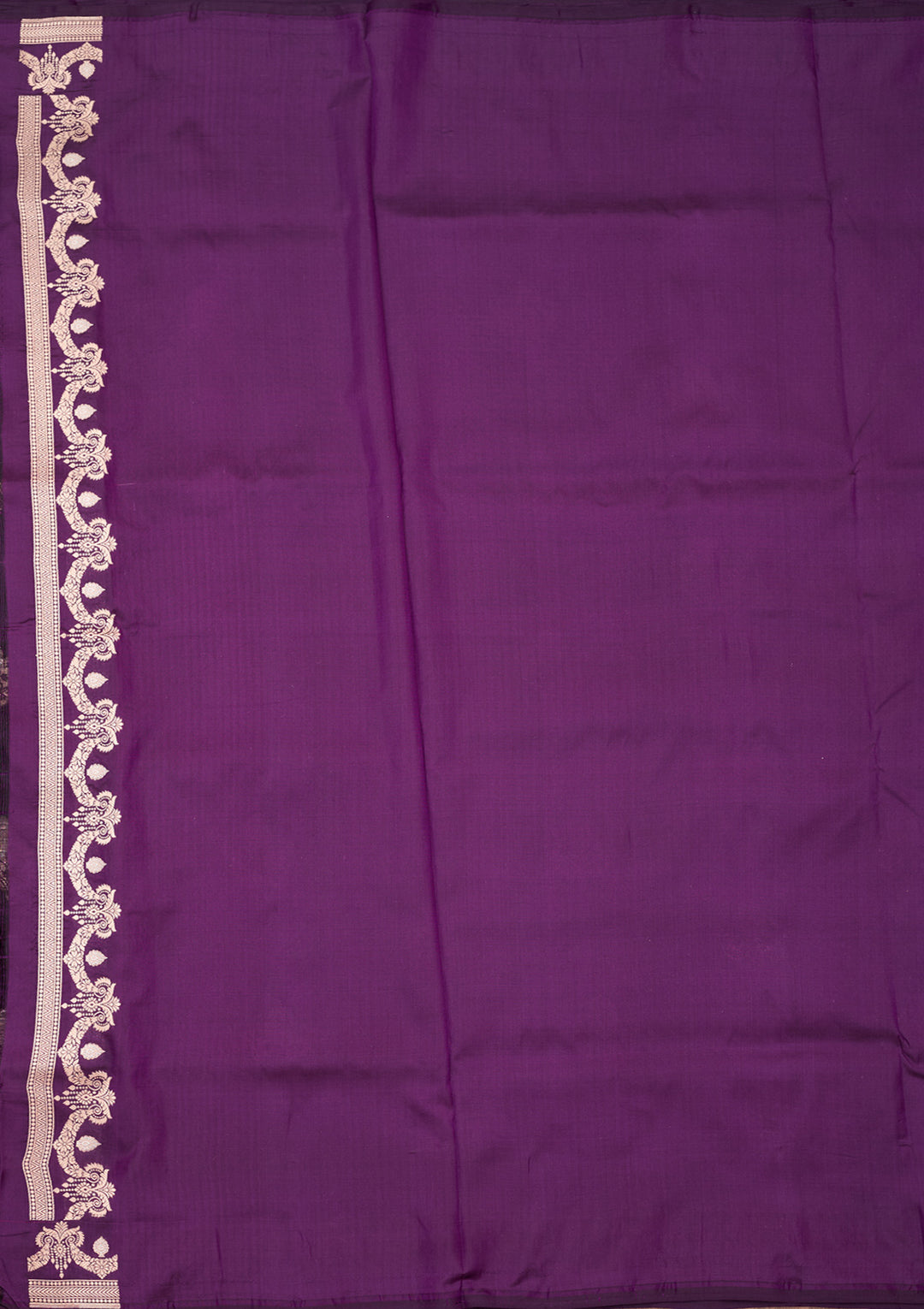 Purple Silk Buti Gold Zariwork Saree With Matching Blouse Piece