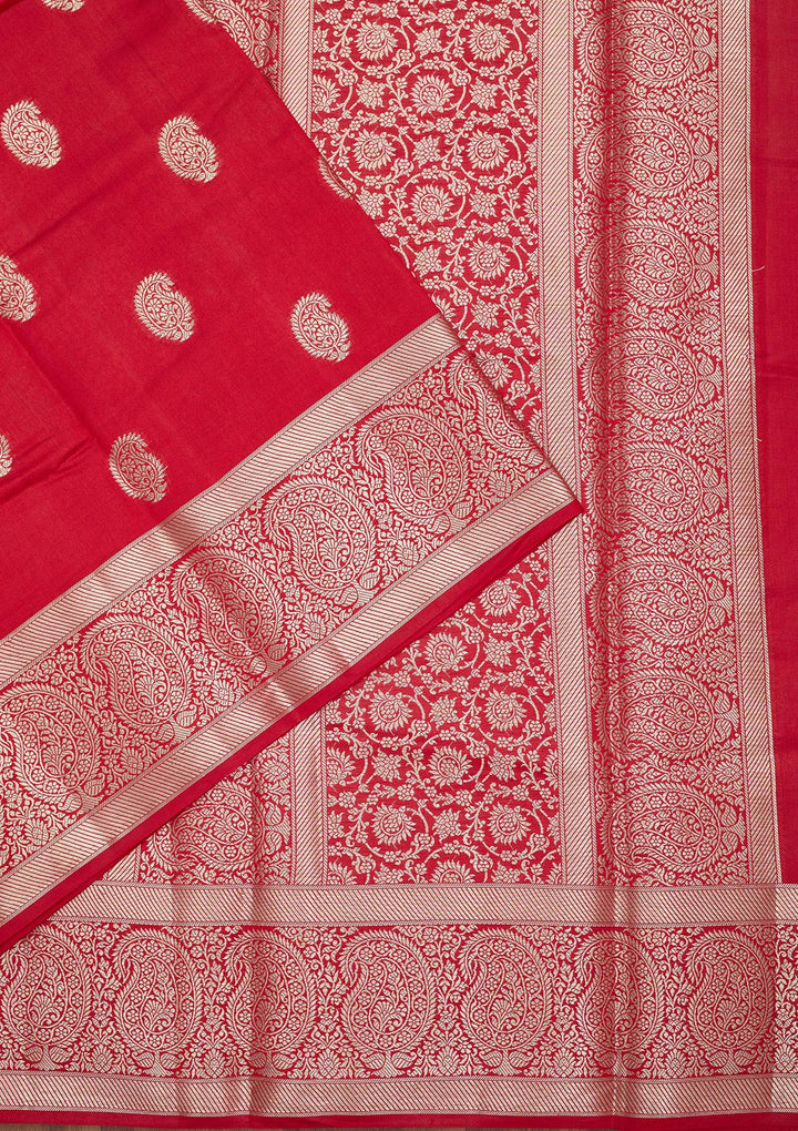 Red Zariwork Pure Silk Saree
