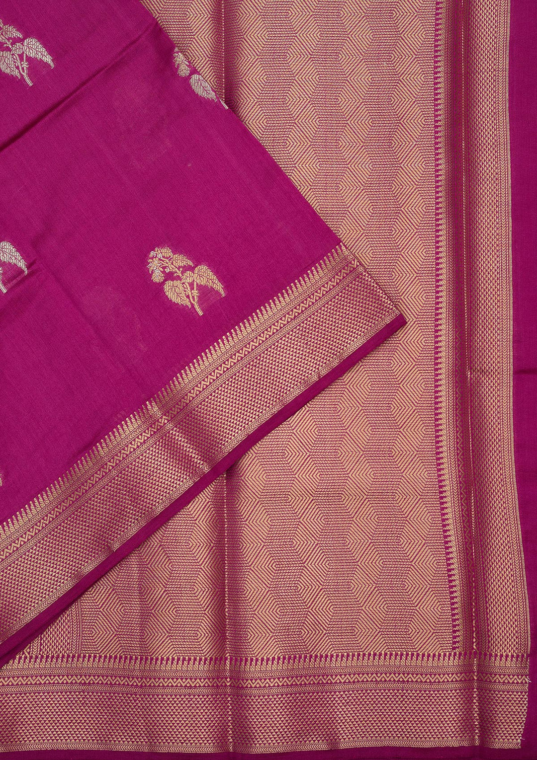 Light Lavender Silk Buti Zariwork Saree With Matching Blouse Piece
