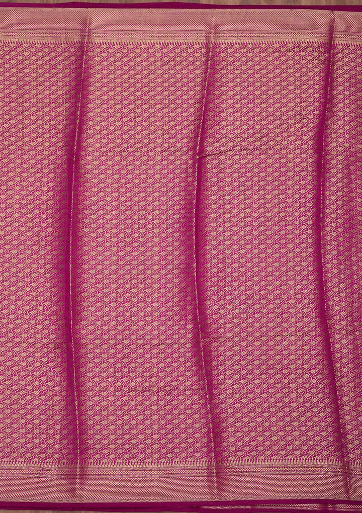 Light Lavender Silk Buti Zariwork Saree With Matching Blouse Piece
