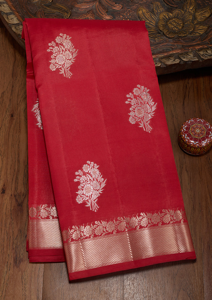 Red Zariwork Silk Saree
