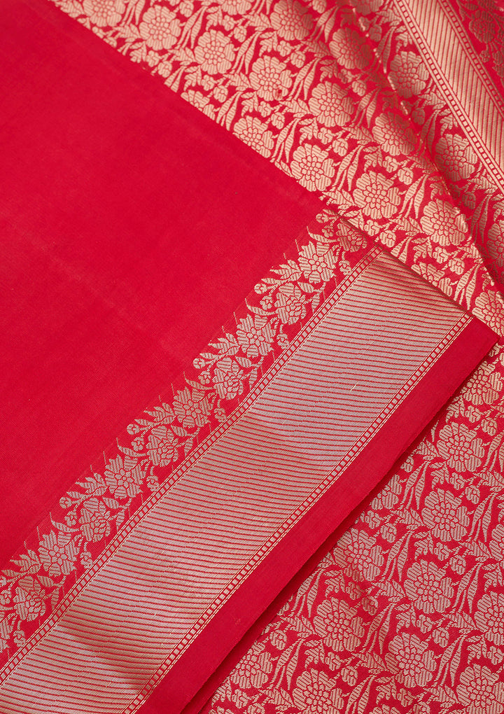 Red Zariwork Silk Saree
