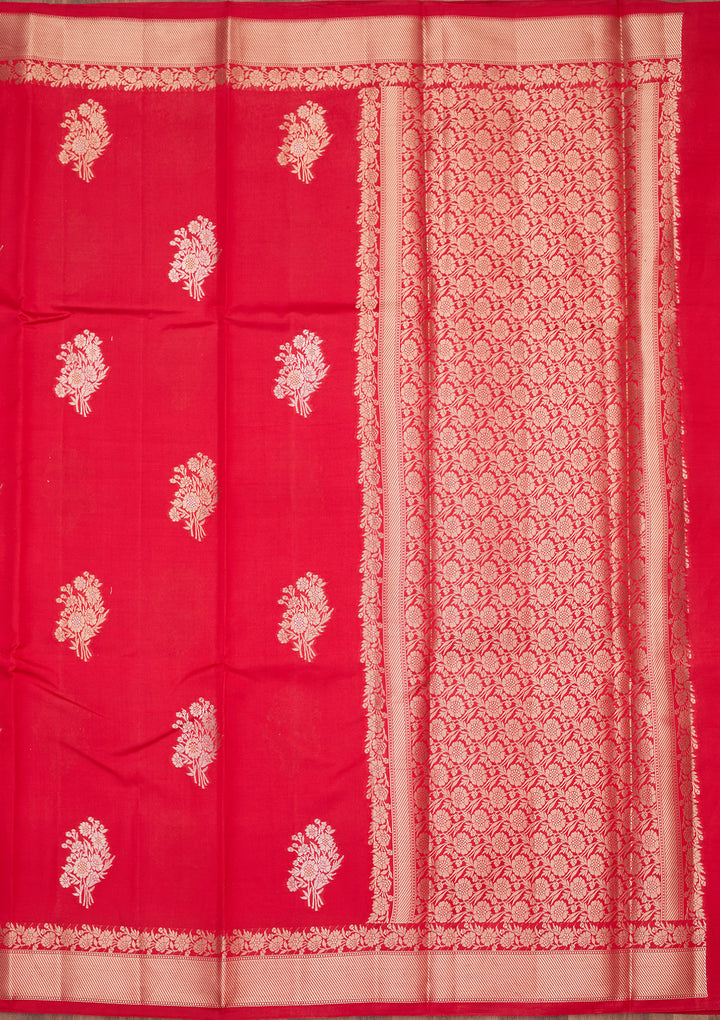 Red Zariwork Silk Saree