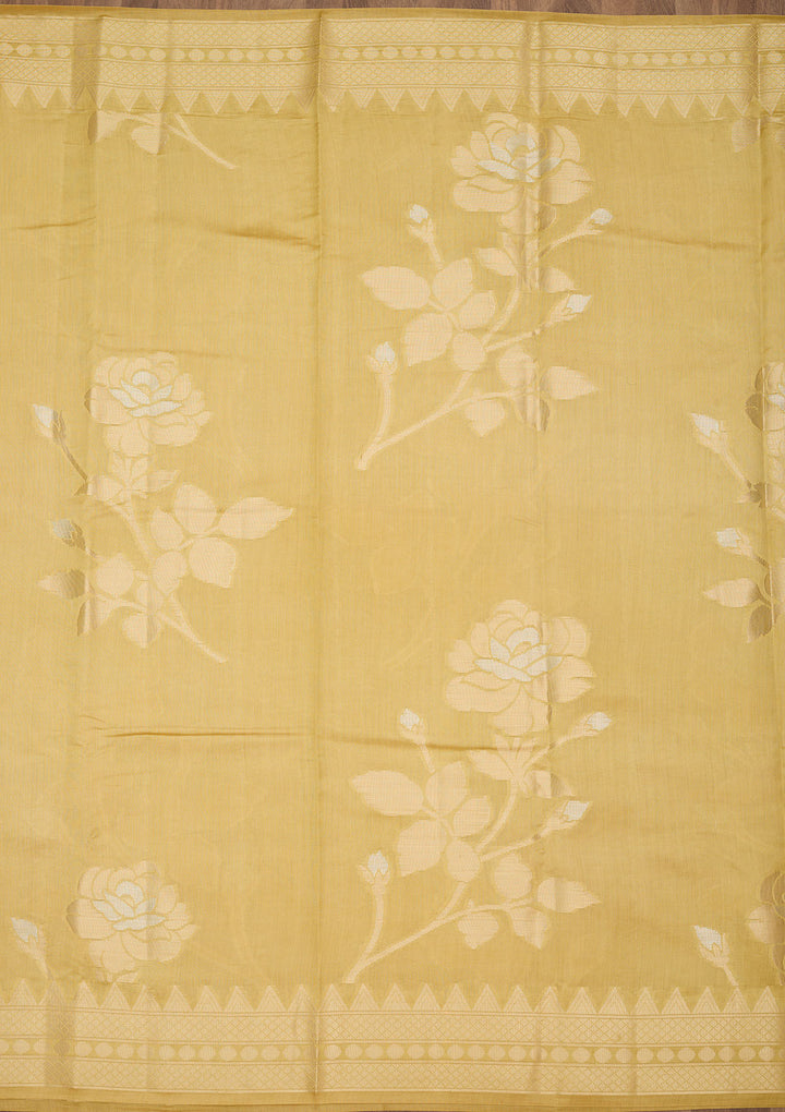 Pista Green Zariwork Pure Silk Saree