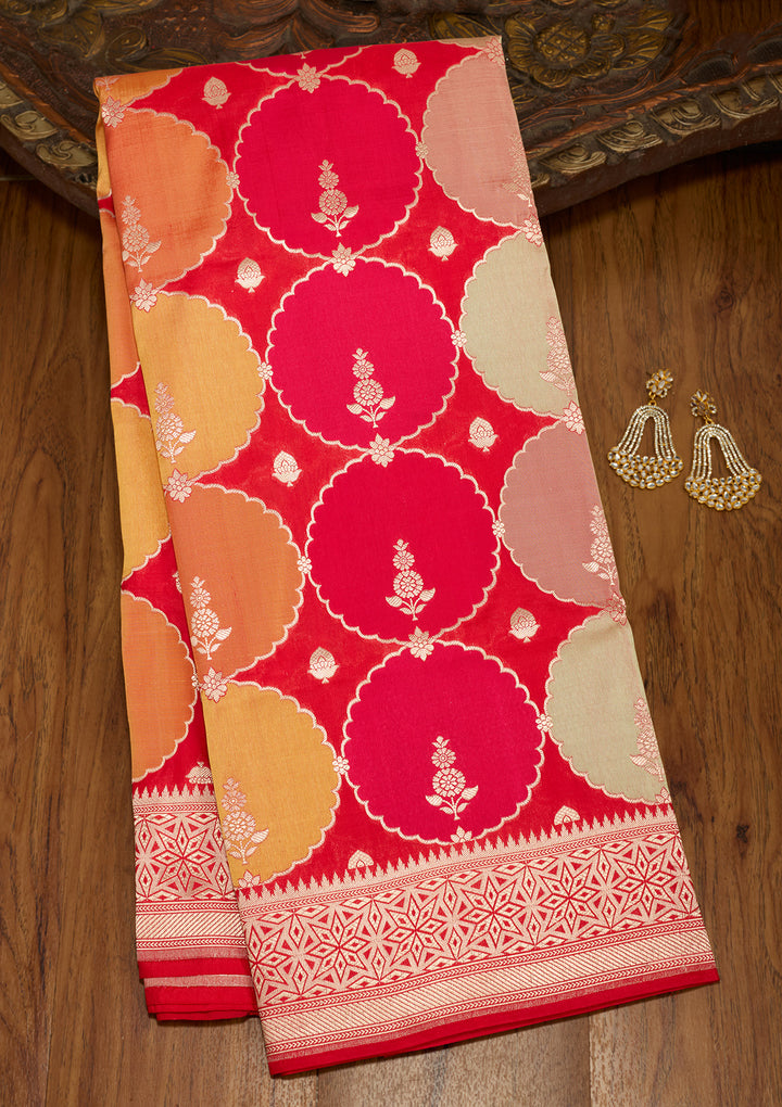 Red Zariwork Pure Silk Saree