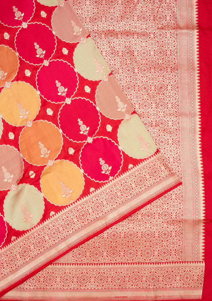 Red Zariwork Pure Silk Saree