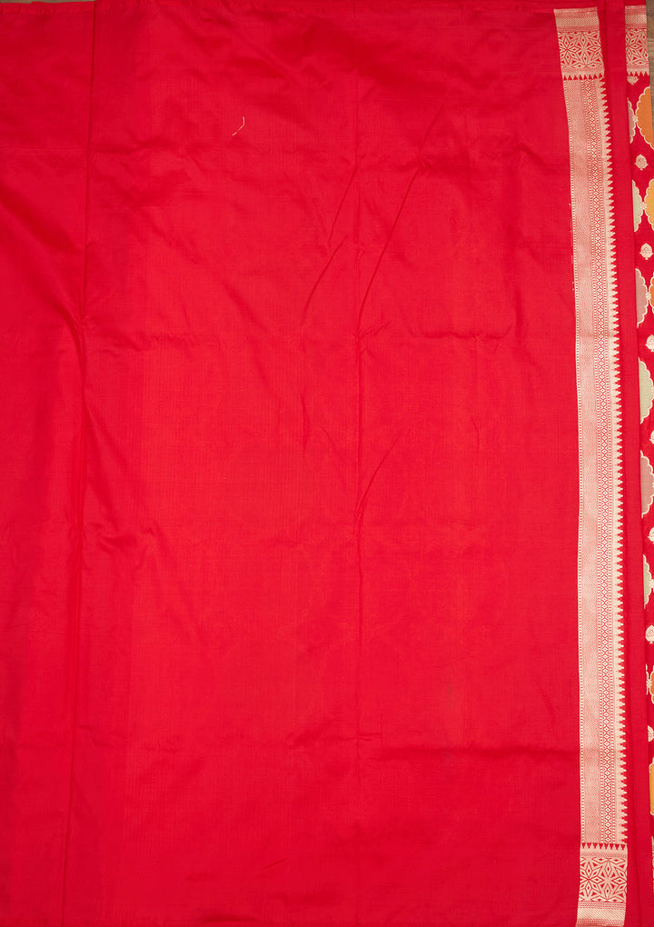 Red Zariwork Pure Silk Saree
