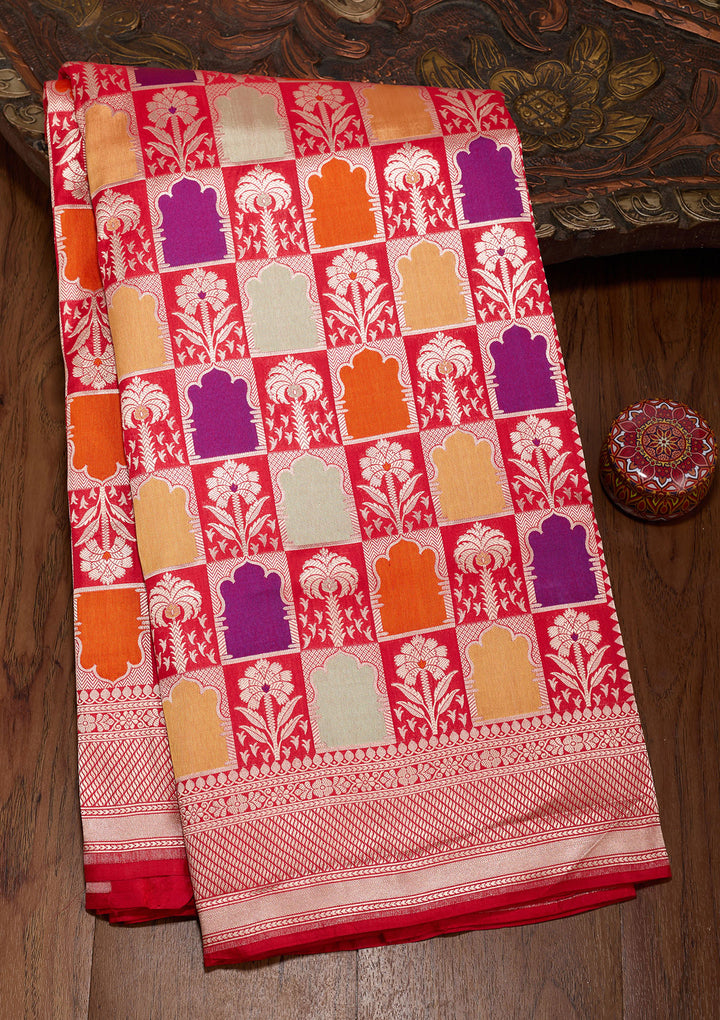 Red Zariwork Silk Silk_Saree