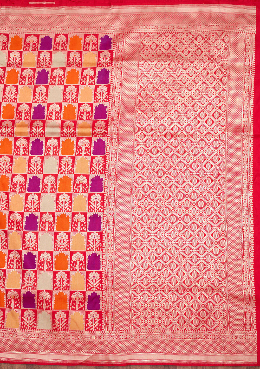 Red Zariwork Silk Silk_Saree