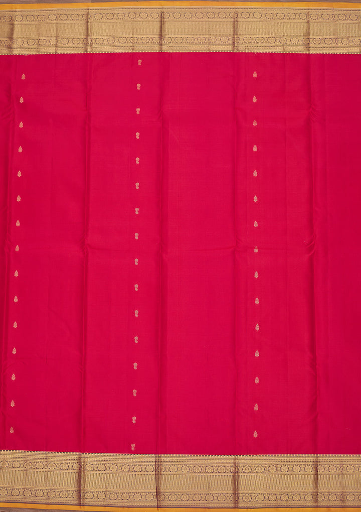 Rani Pink Zariwork Pure Silk Saree