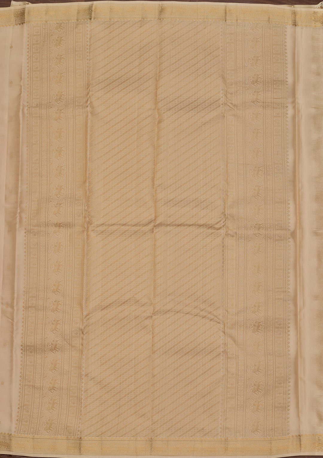 Beige Zariwork Pure Silk Saree