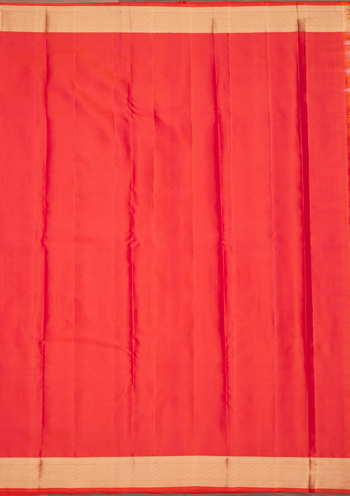 Red Pure Silk Buti Zariwork Saree With Matching Blouse Piece