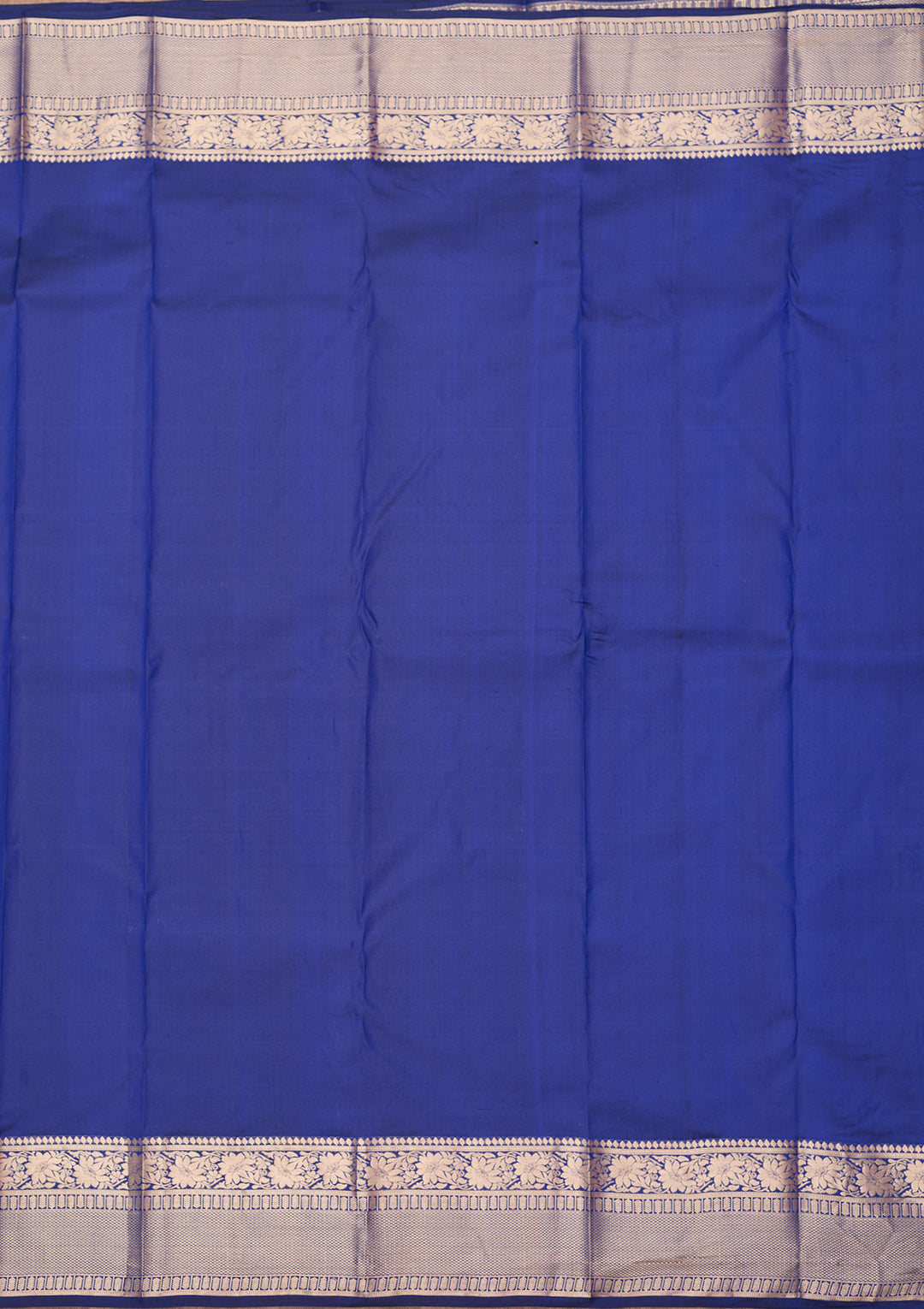 Royal Blue Pure Silk Jaal Gold Zariwork Saree With Matching Blouse Piece