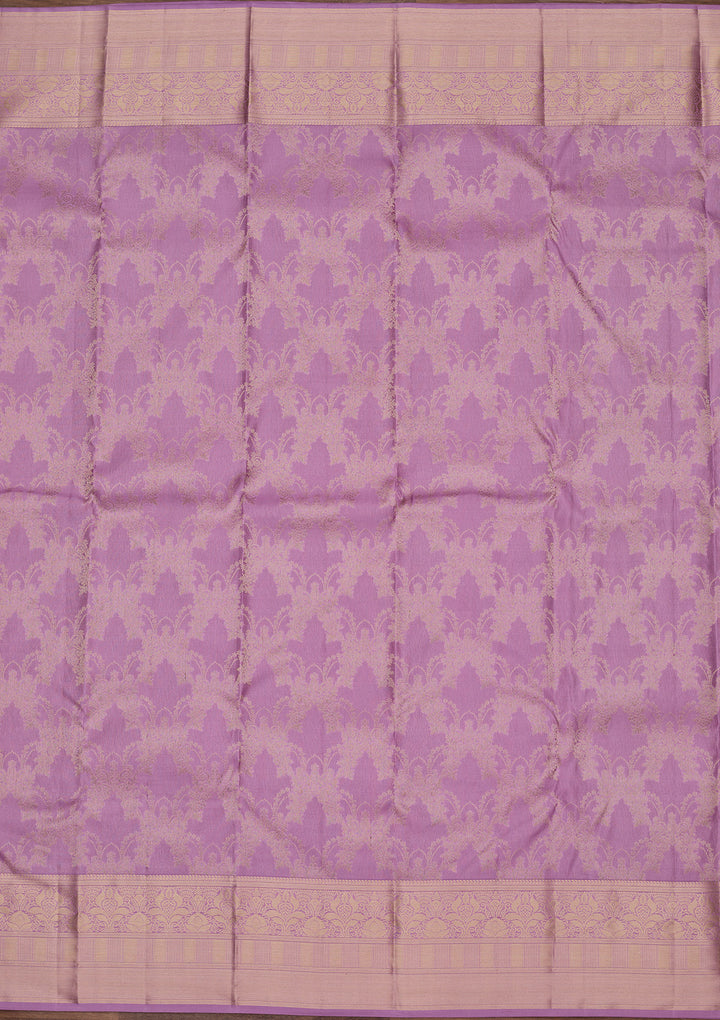 Lavender Zariwork Pure Silk Saree