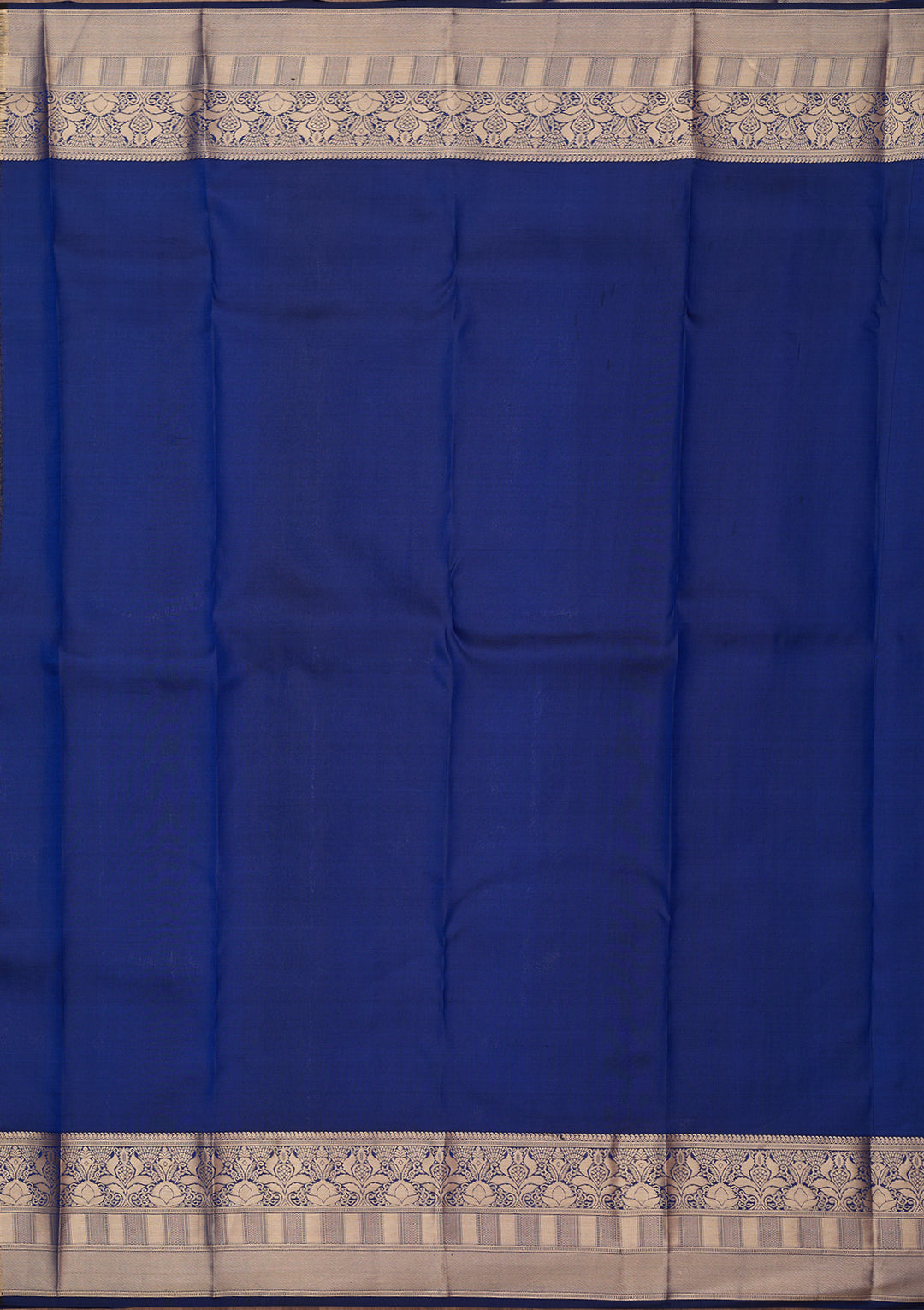 Royal Blue Pure Silk Jaal Gold Zariwork Saree With Matching Blouse Piece