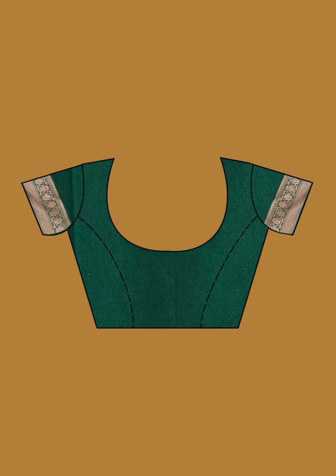 Green Georgette Jaal Gold Zariwork Saree With Matching Blouse Piece