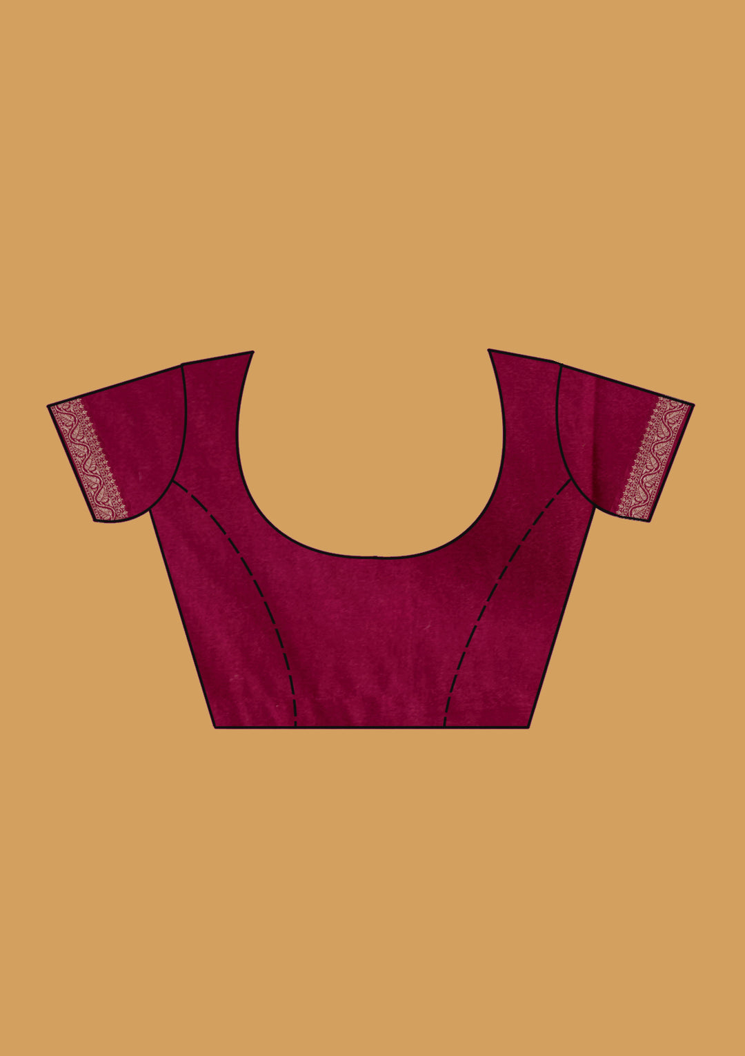 Maroon Georgette Buti Gold Zariwork Saree With Matching Blouse Piece