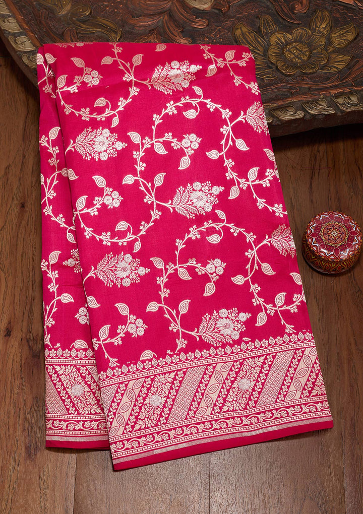 Rani Pink Zariwork (Gold) Silk Silk_Saree