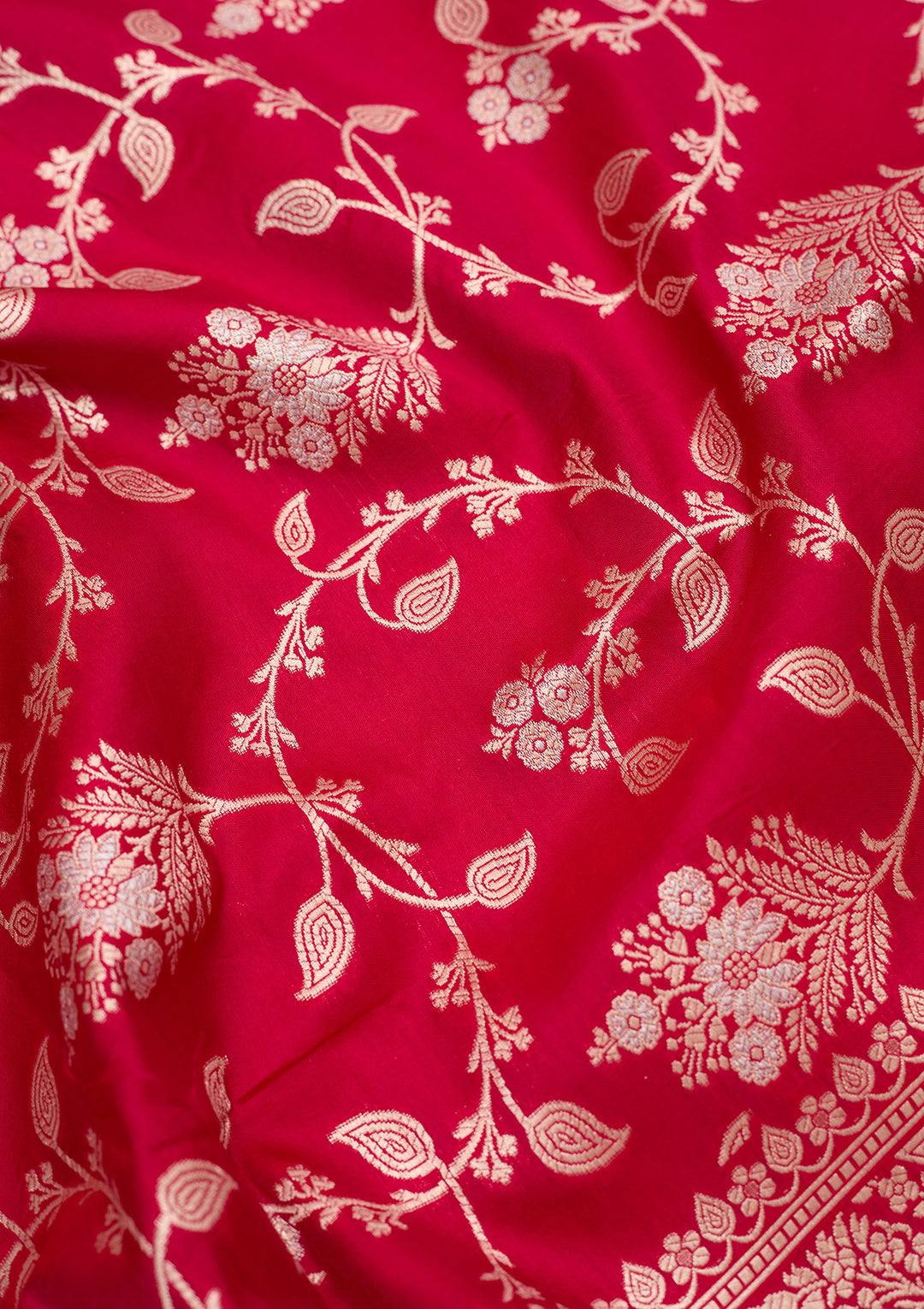 Rani Pink Zariwork (Gold) Silk Silk_Saree