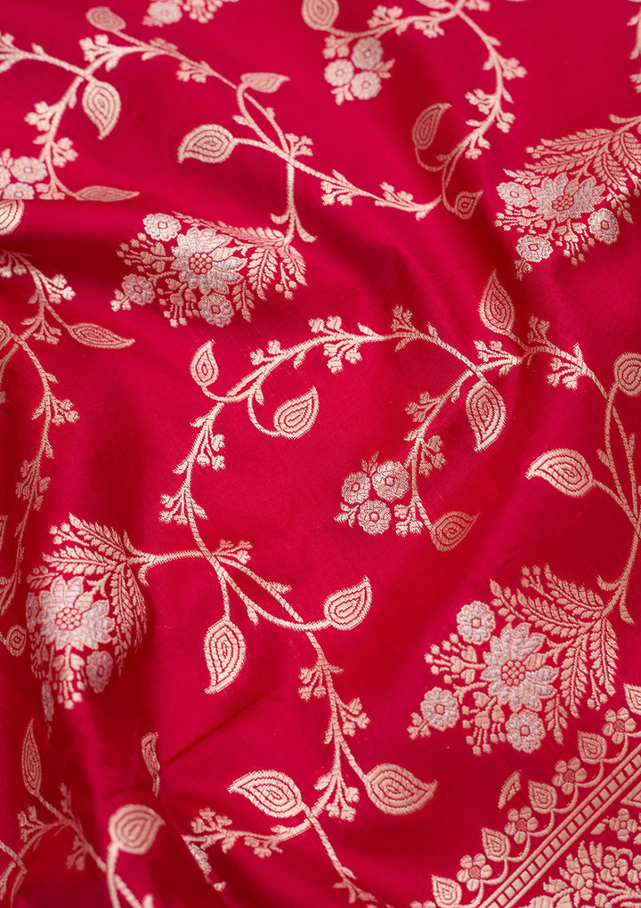 Rani Pink Zariwork (Gold) Silk Silk_Saree