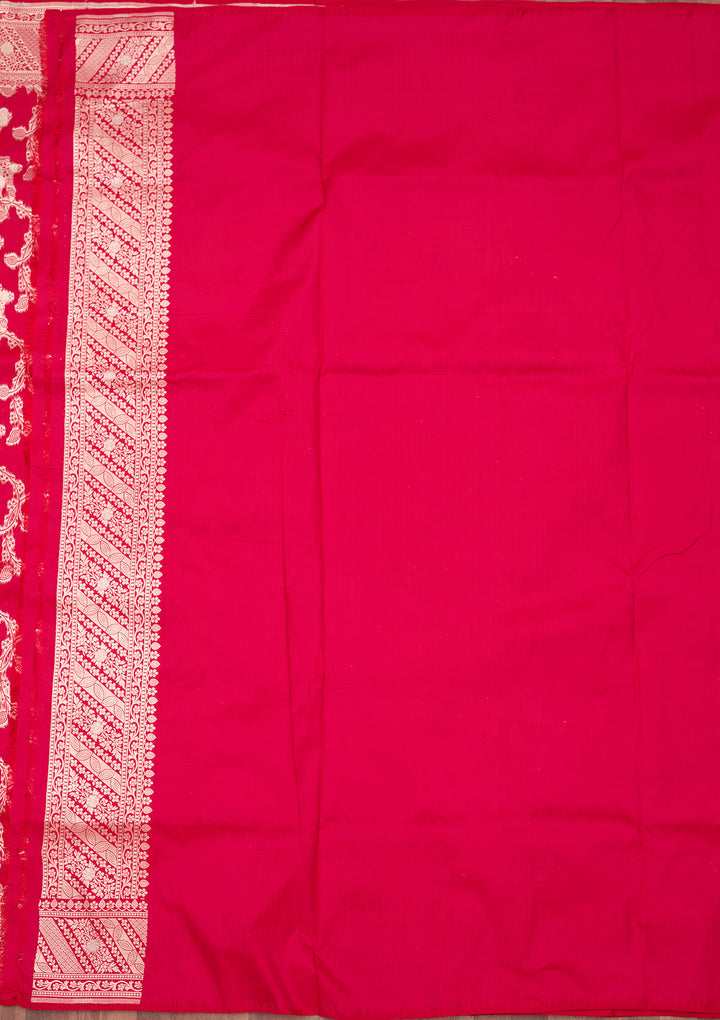 Rani Pink Zariwork (Gold) Silk Silk_Saree