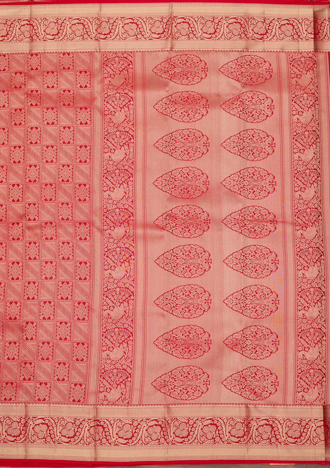 Red Zariwork Pure Silk Saree