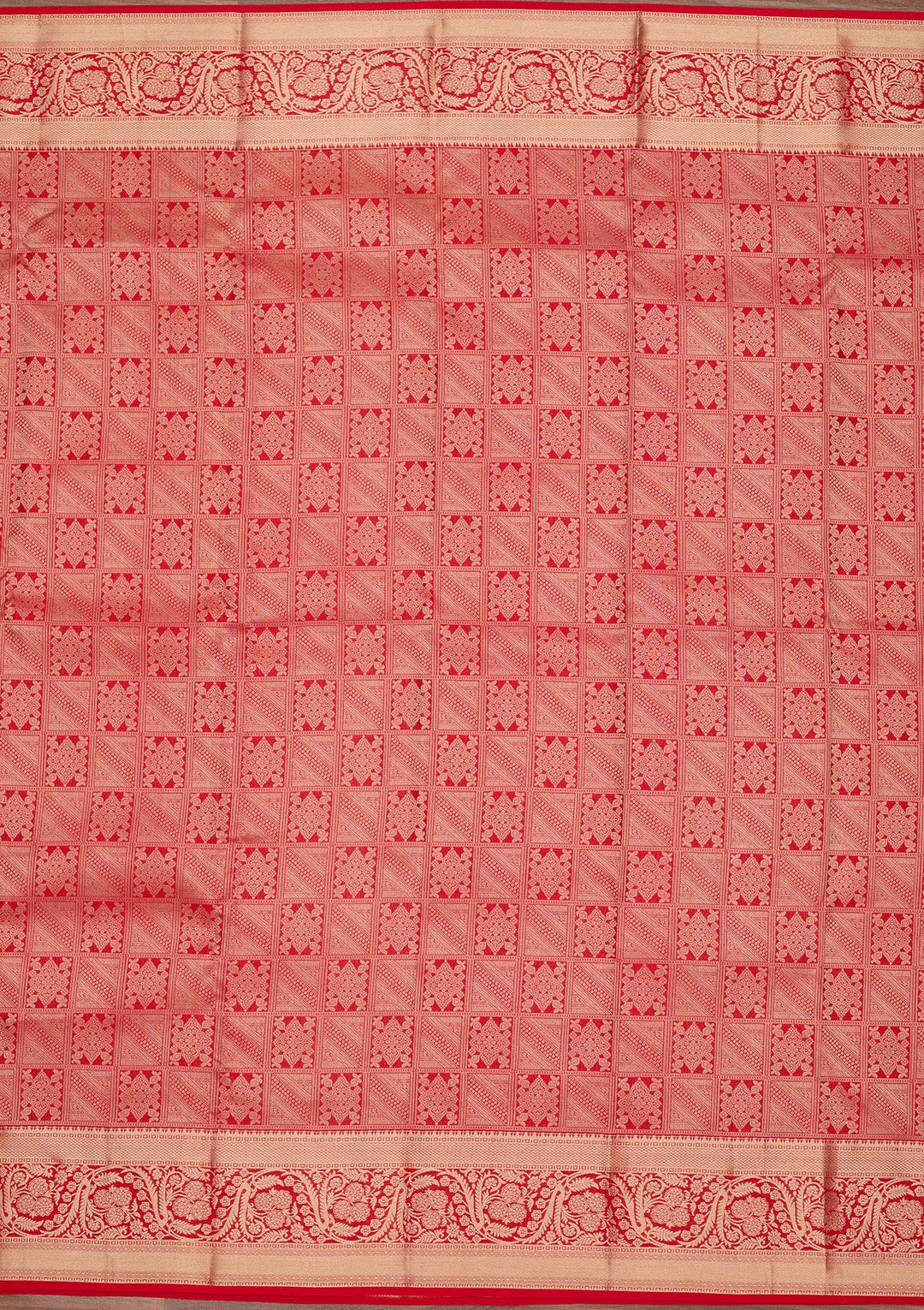 Red Zariwork Pure Silk Saree