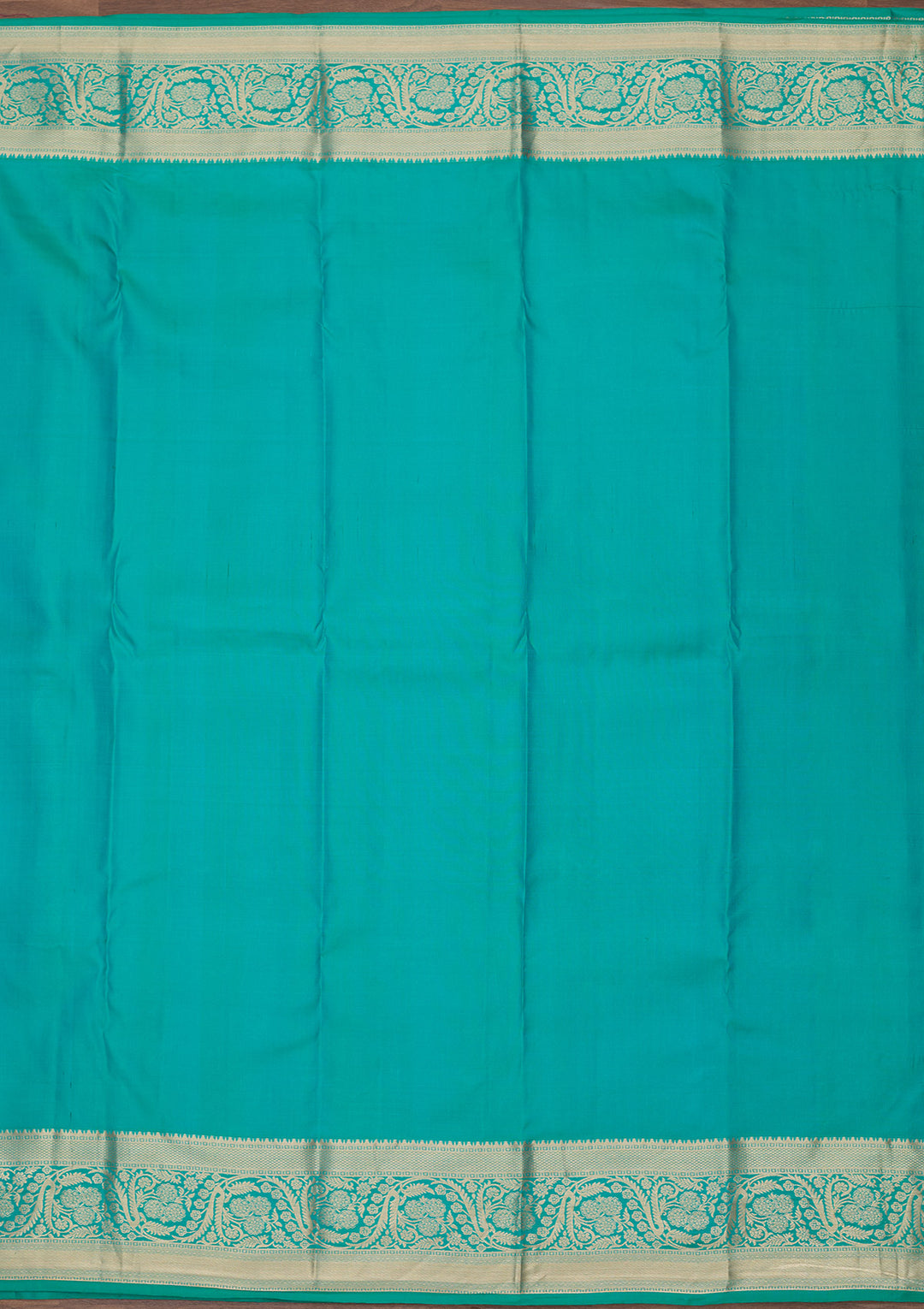 Turquoise Blue Zariwork Pure Silk Saree