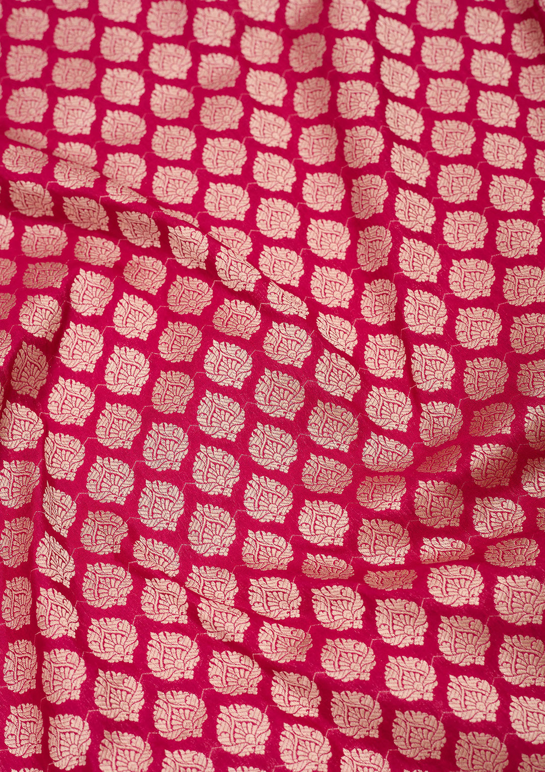 Rani Pink Zariwork Pure Silk Saree