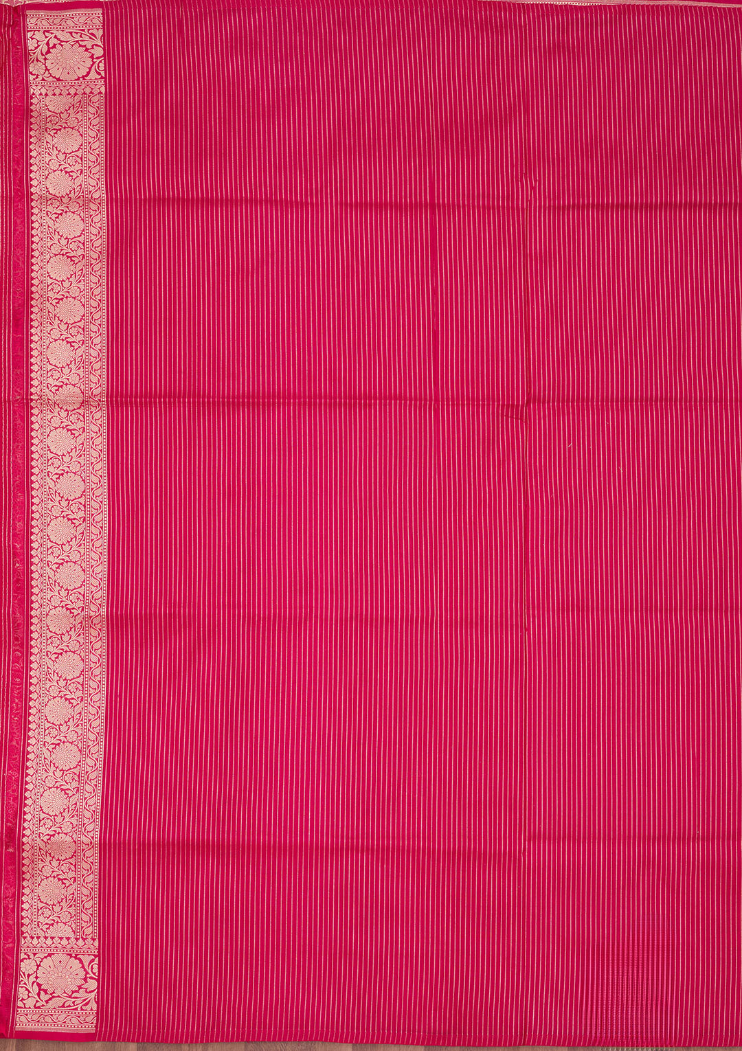 Rani Pink Zariwork Pure Silk Saree