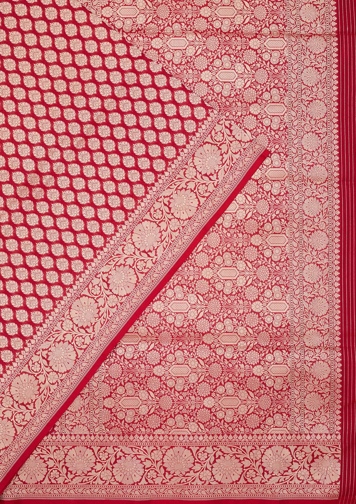 Red Zariwork Pure Silk Saree