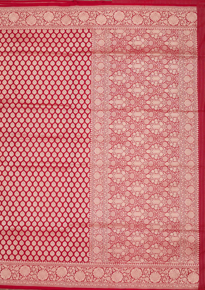 Red Zariwork Pure Silk Saree